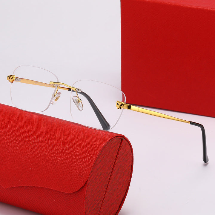 Women’s fashionable half-frame glasses with elegant metal frame Stornfield