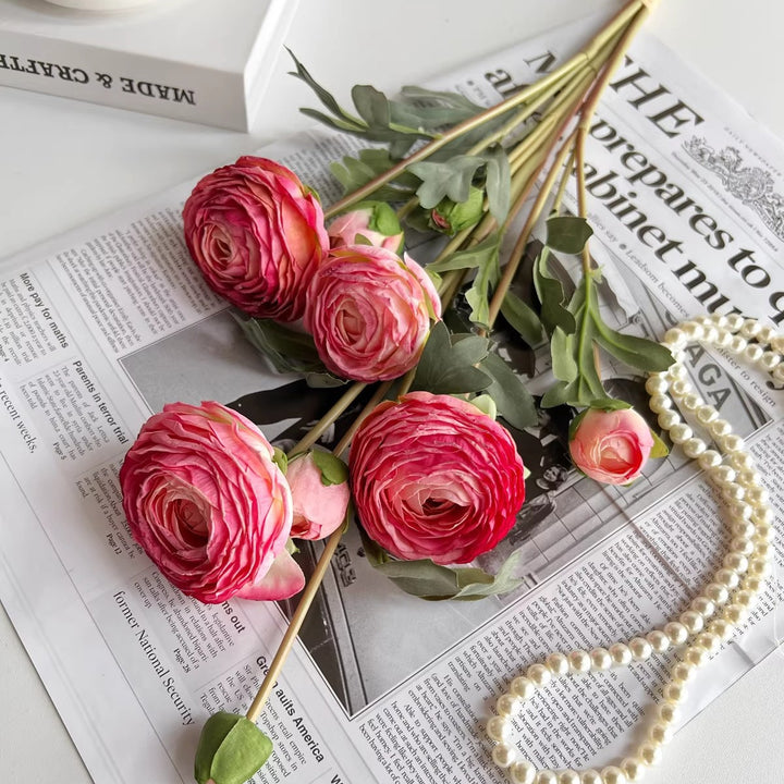 Lifelike Ranunculus Flower Arrangement