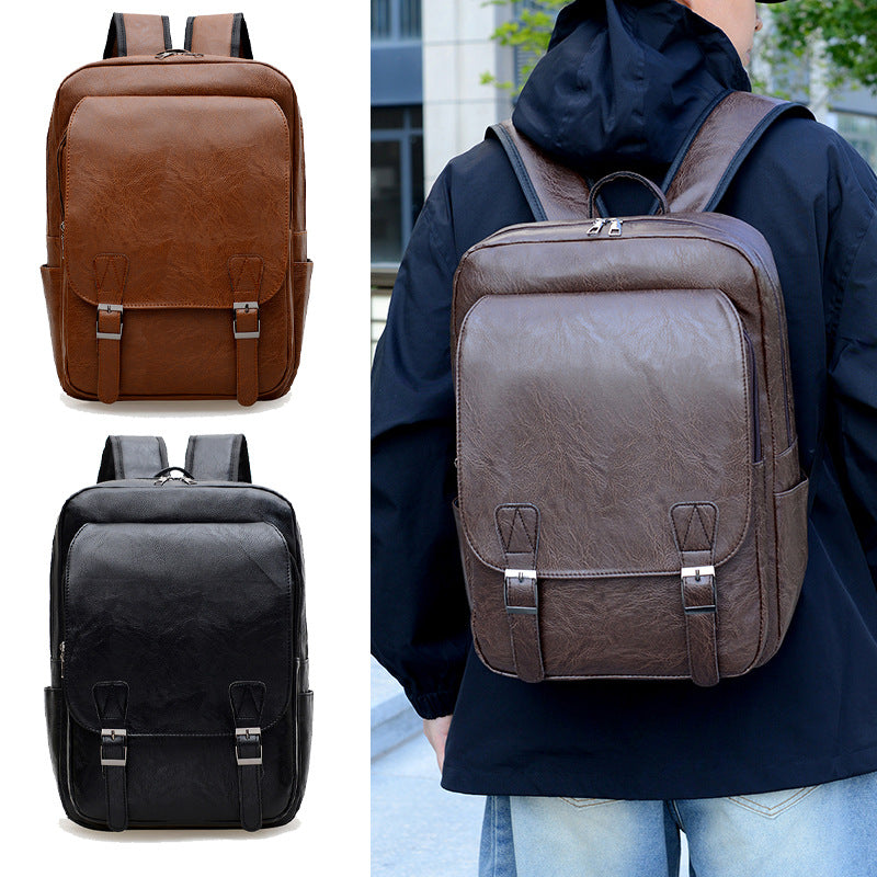 Classic Genuine Leather Laptop Backpack