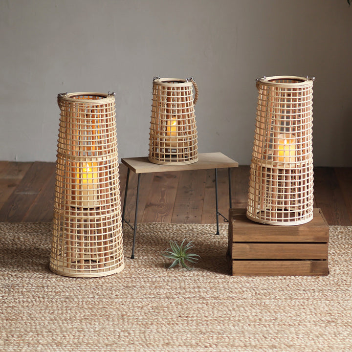 High-quality basket lamp in natural design Stornfield