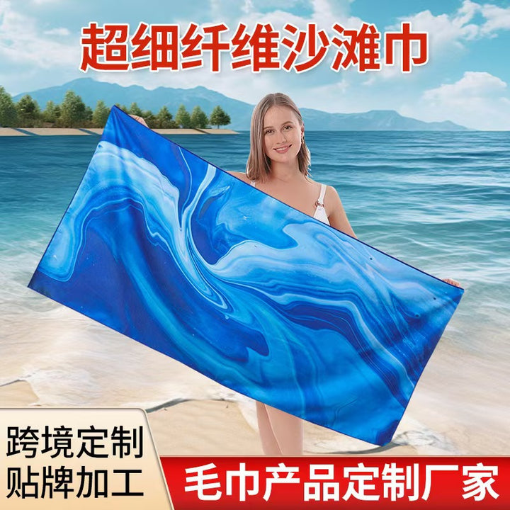 Ladies beach towel with maritime stripe pattern Stornfield