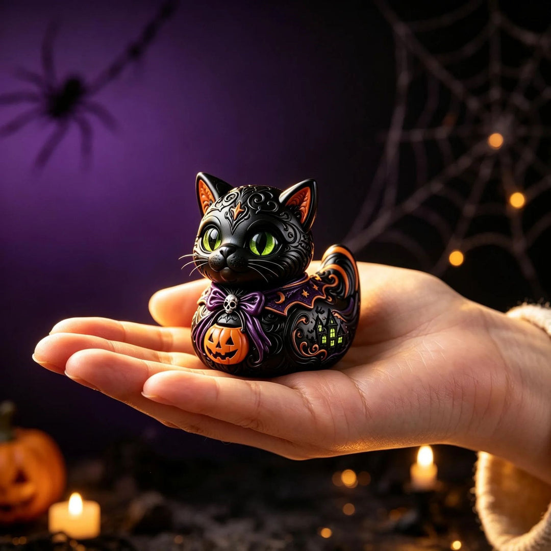 Decorative Halloween Cat Figurine Stornfield