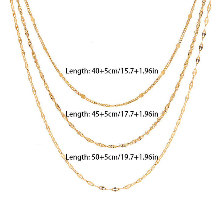 Multi-Layered Silver Chain Necklace Stornfield