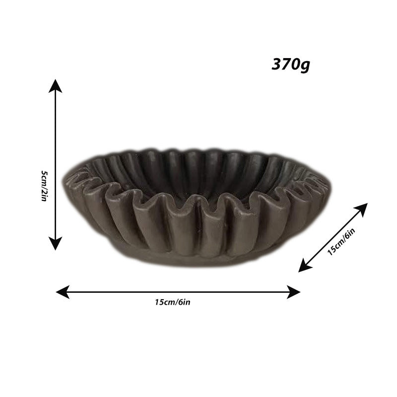Decorative serving bowl with wave design Stornfield