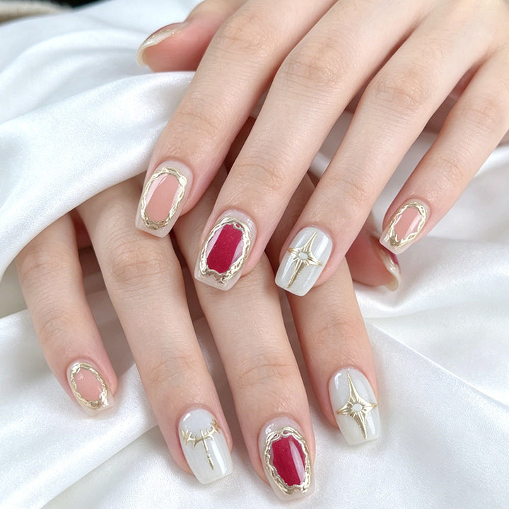 Luxurious Press-On Nail Art Set Stornfield