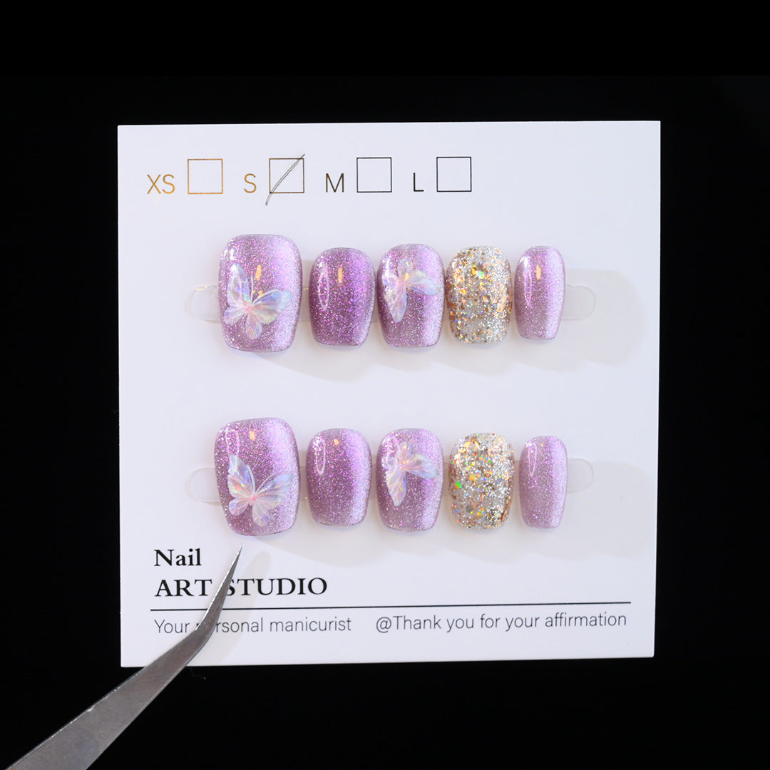 Glitter Butterfly Press-On Nail Set Stornfield