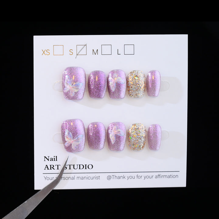 Glitter Butterfly Press-On Nail Set Stornfield