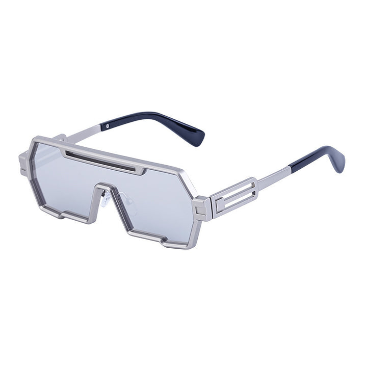 Women's fashionable sunglasses in a futuristic design with a wide frame Stornfield
