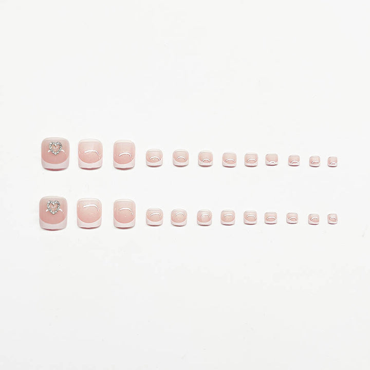 Acrylic nail set with playful heart design Stornfield