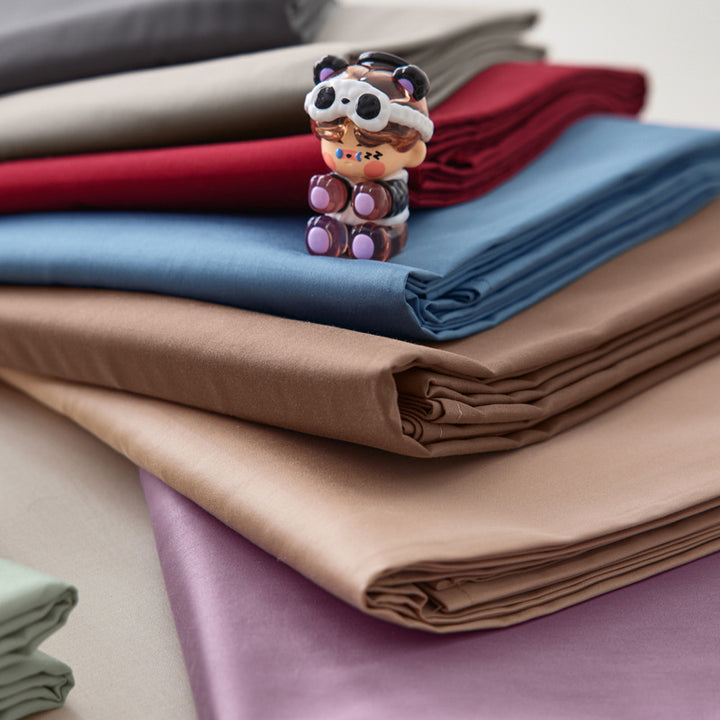 Luxury Brushed Cotton Flat Sheet with Breathable Percale Weave