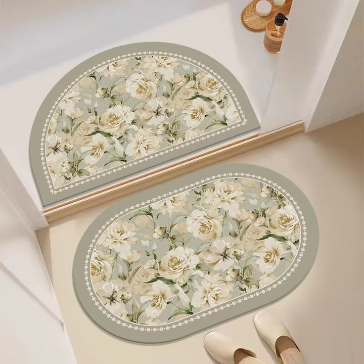 Decorative Floral Entryway Mat Stornfield