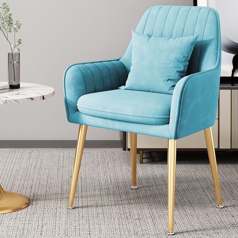 Modern Accent Chair with Gold Legs Stornfield