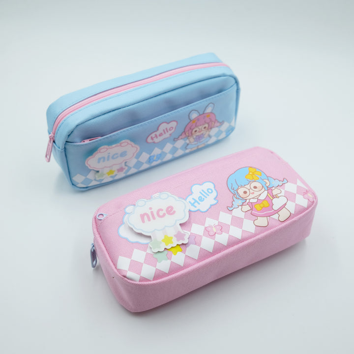 Cute Character Zippered Pencil Case