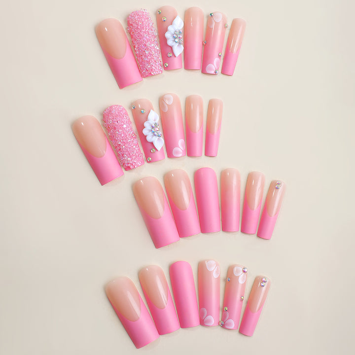 Decorative Press-On Nail Set with Multi-Designs Stornfield