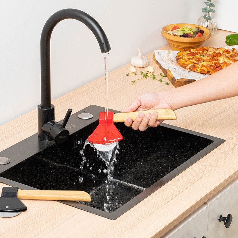 Pizza cutter with ergonomic wooden handle Stornfield