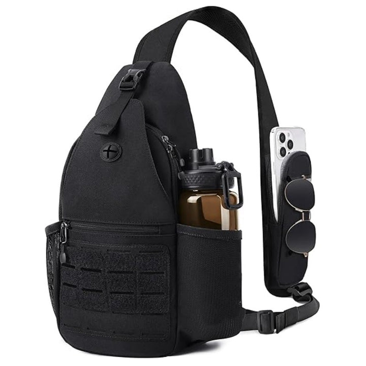 More ergonomic sling backpack with multiple compartments and practical holders Stornfield