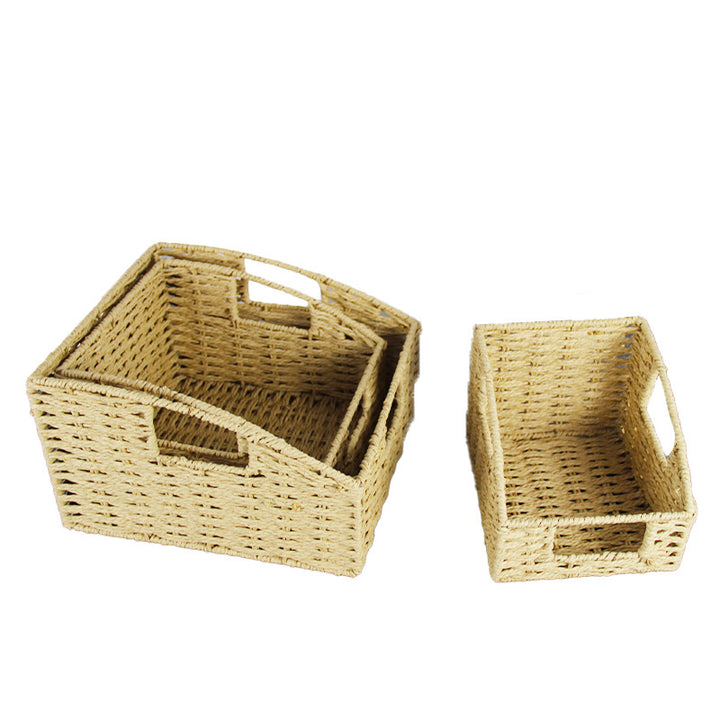 Natural Fiber Rectangular Storage Basket Stornfield