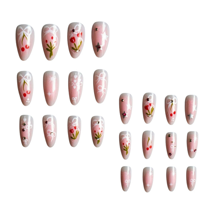 Creative Floral Acrylic Nail Art