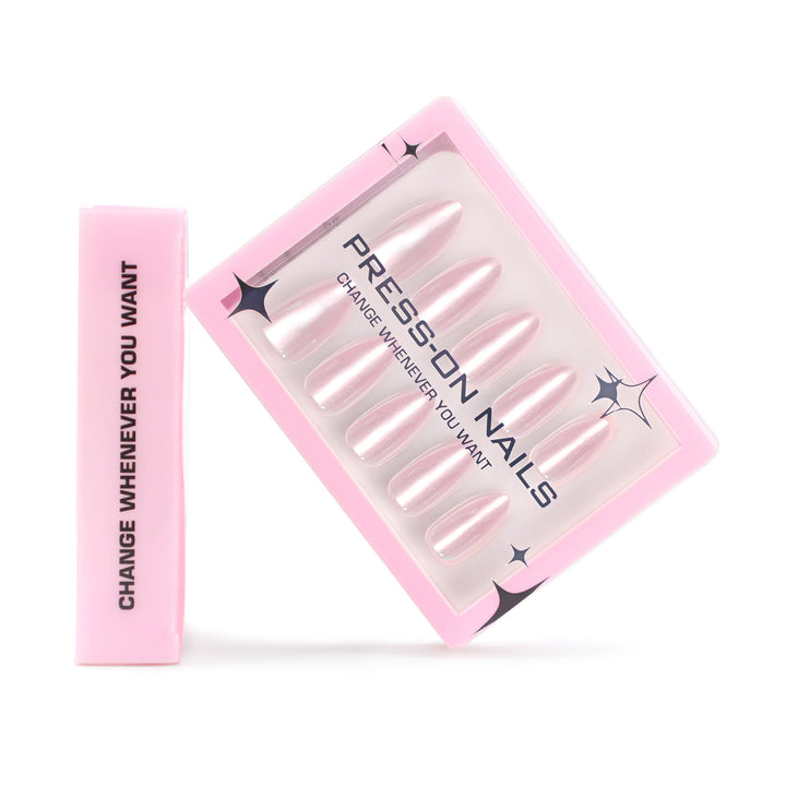 Artificial Press-On Nails with Elegant Tip Accent Stornfield