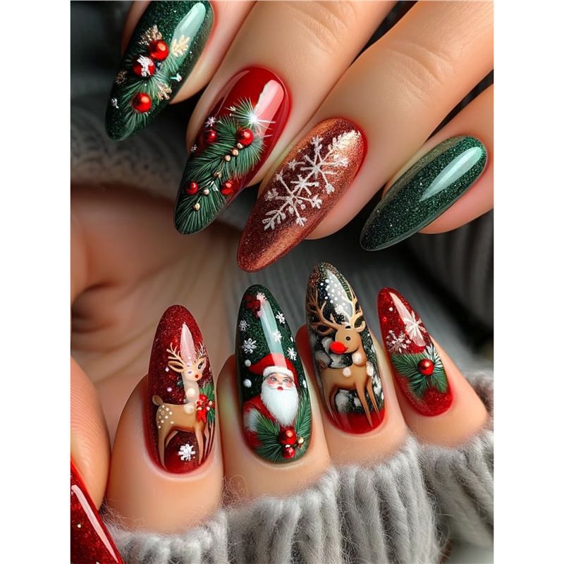 Festive Holiday Nail Art Stornfield