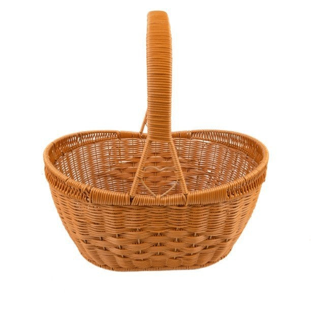 Ladies Handmade Rattan Shopping Basket Stornfield