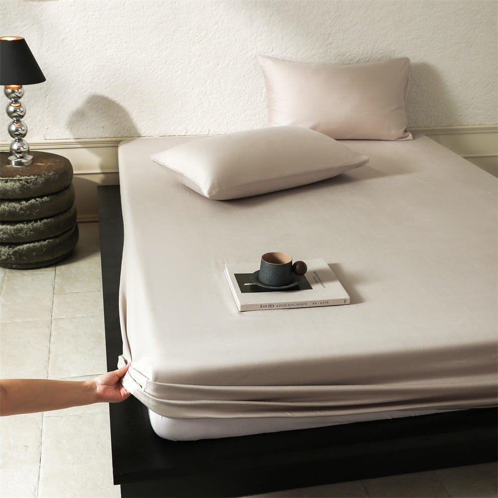 Satin-Feel Deep-Pocket Fitted Sheet Set with Matching Pillowcases