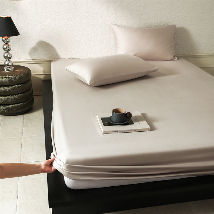 Satin-Feel Deep-Pocket Fitted Sheet Set with Matching Pillowcases