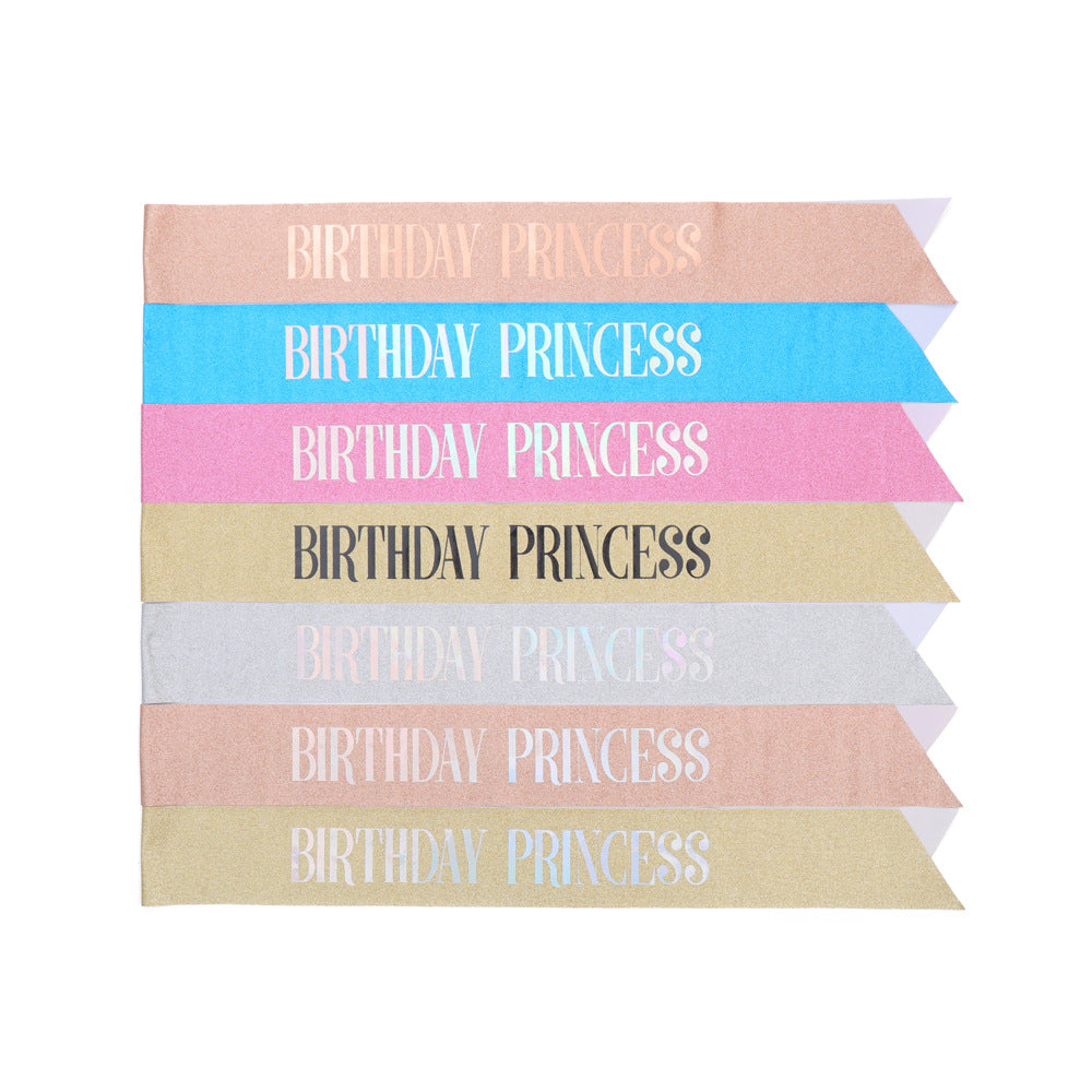 Women's Birthday Sash with Glitter Design Stornfield