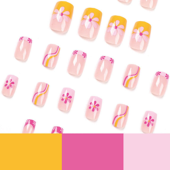 Creative Nail Art with Floral Design and Colorful Accents Stornfield