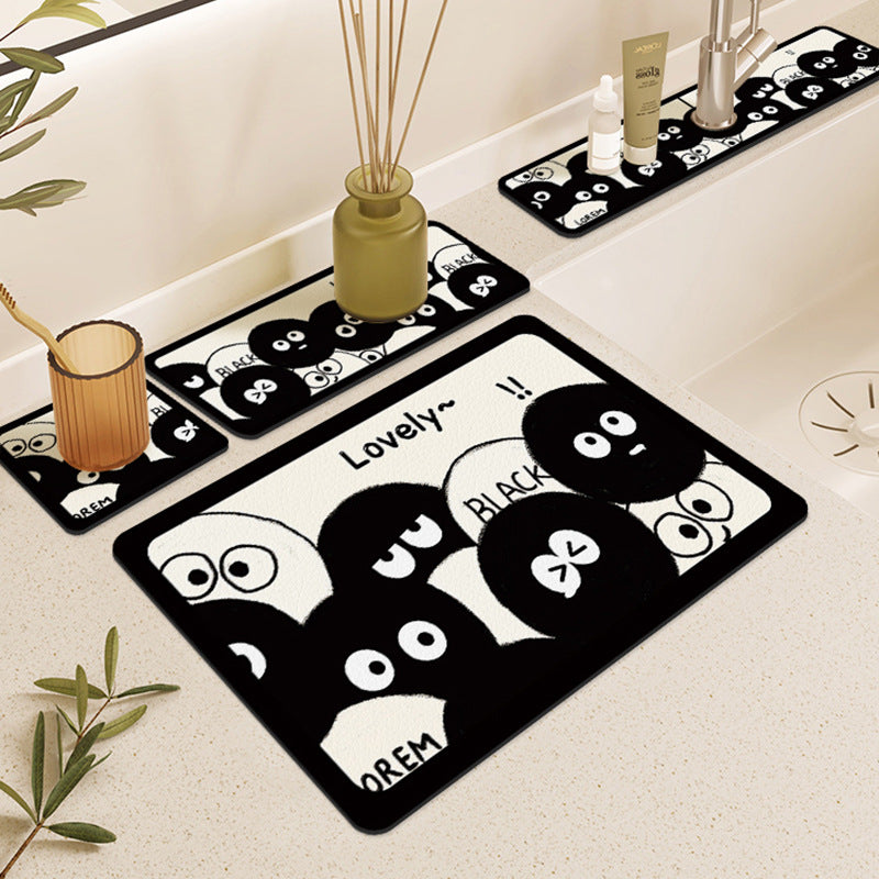 Playful Cat-Themed Kitchen Mat