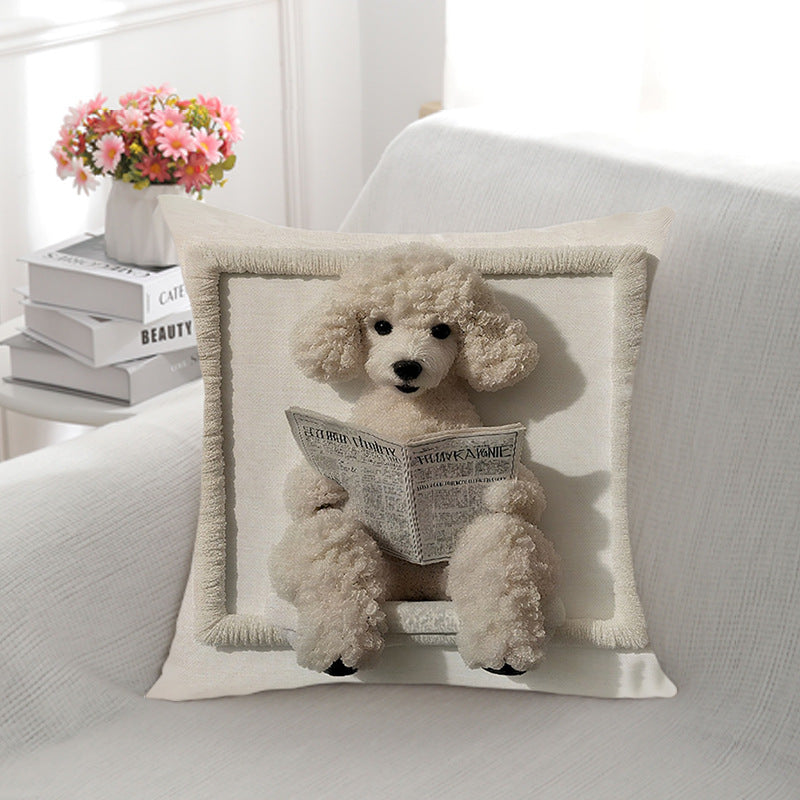 Artistic Ram Print Decorative Pillow