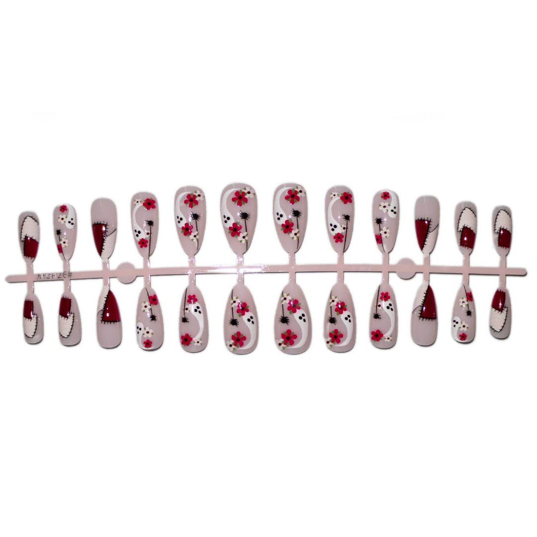 Creative Floral and Halloween-Themed Nail Art Kit