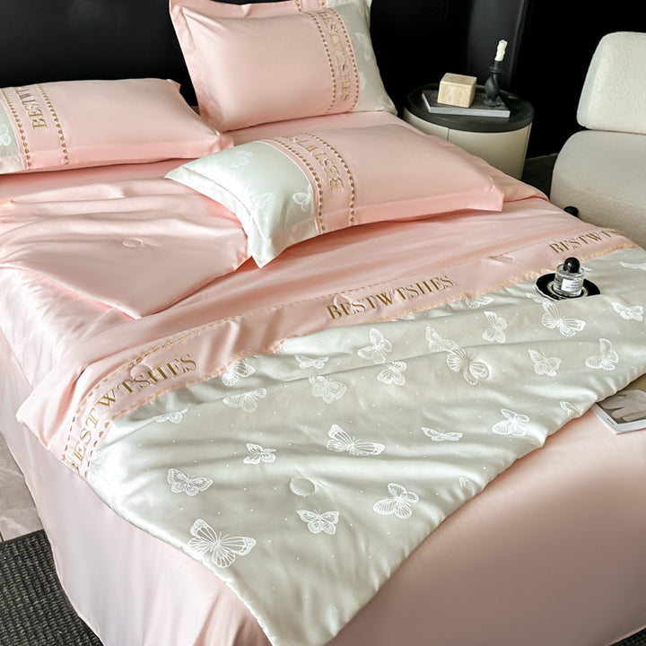 Satin Floral Patterned Bedding Set