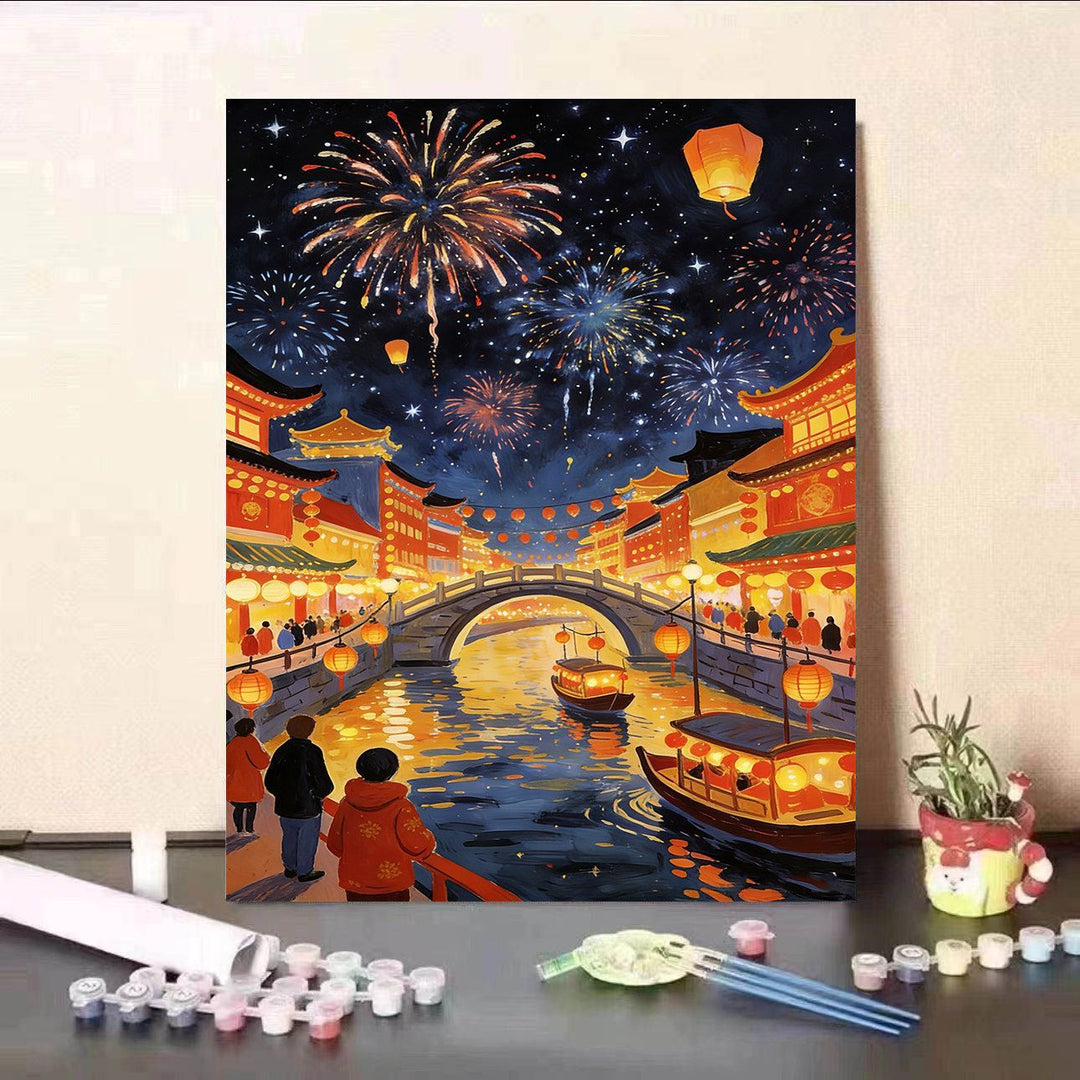 DIY Paint by Numbers Canvas Art Kit Stornfield