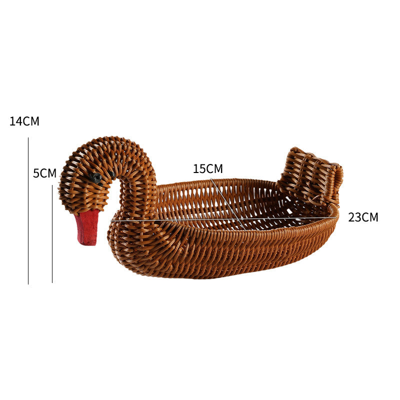 Unisex Braided Decoration Basket in Duck Shape Stornfield