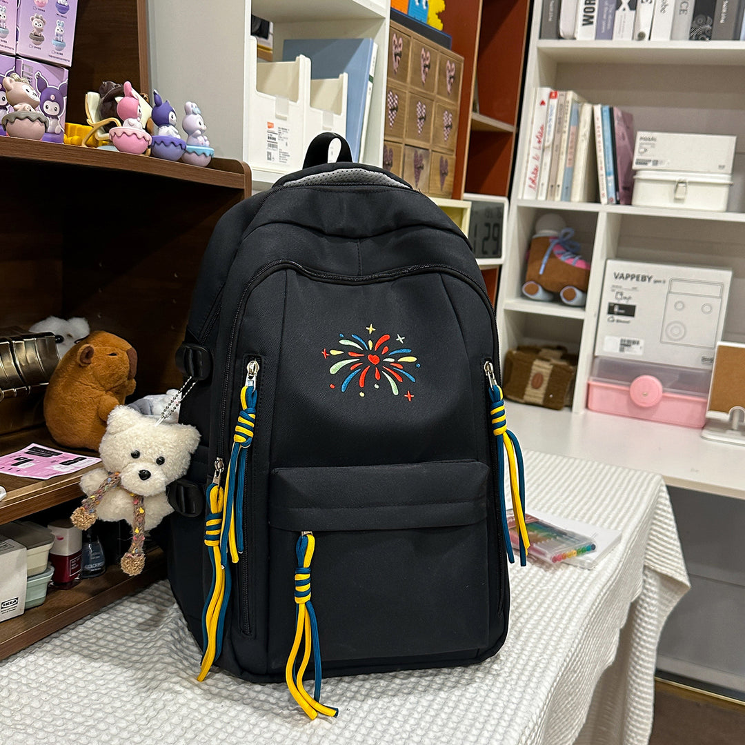 Backpack with Colorful Decorations and Innovative Compartments Stornfield