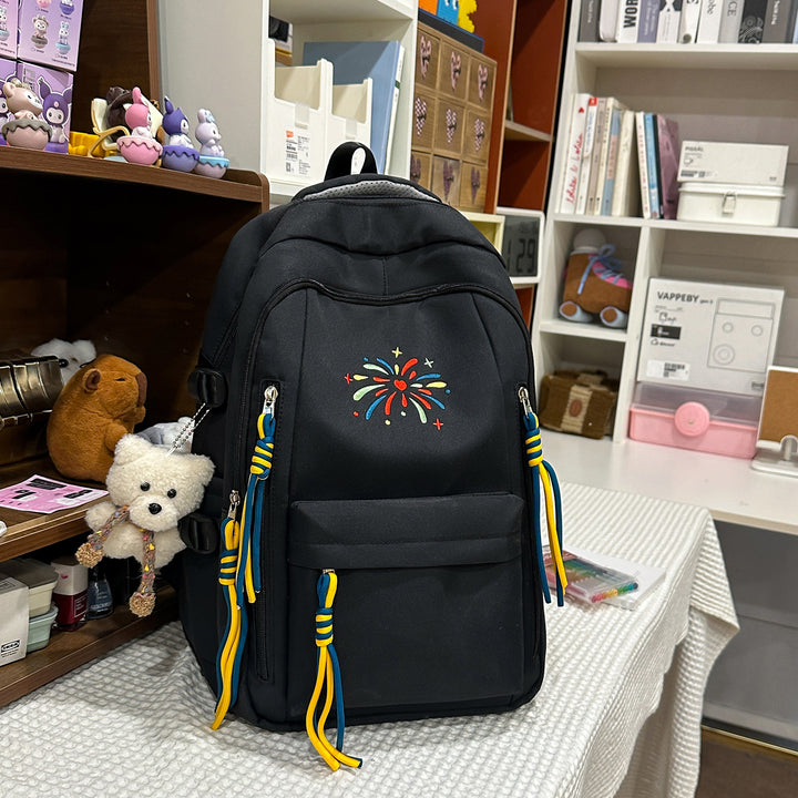 Backpack with Colorful Decorations and Innovative Compartments Stornfield