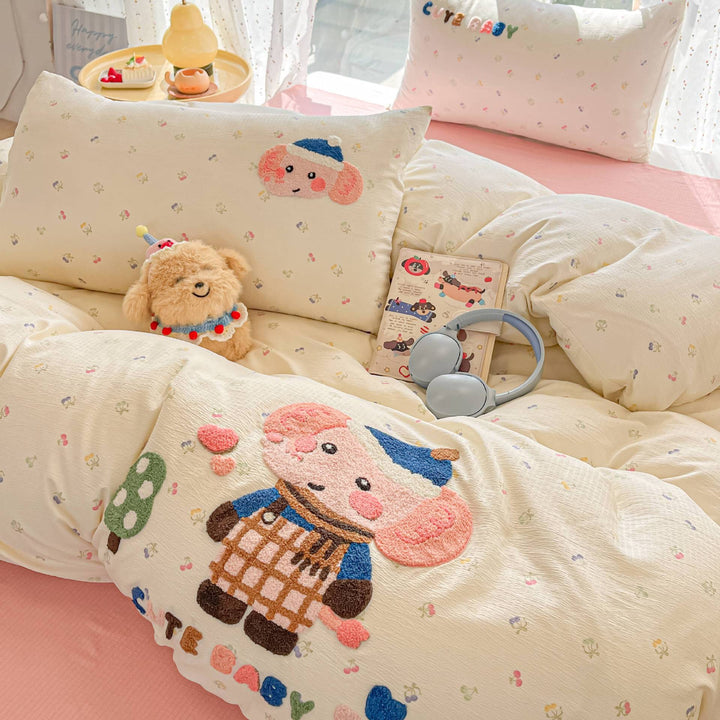 Children's Cartoon Bear-Themed Quilt Set