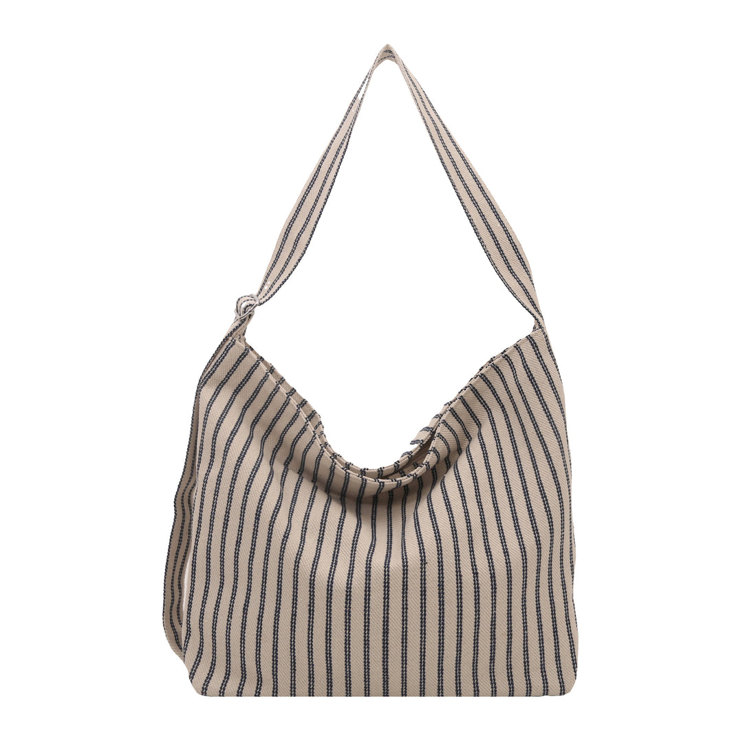 Casual Striped Canvas Tote Bag Stornfield