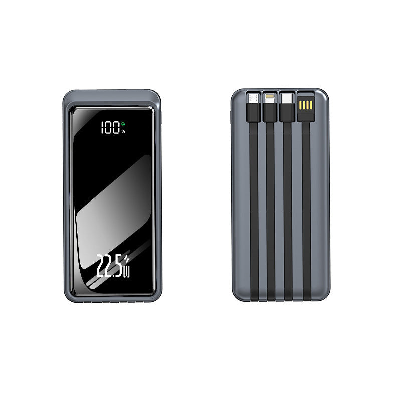 Portable Power Bank with Integrated Cable Management and Digital Charging Indicator Stornfield