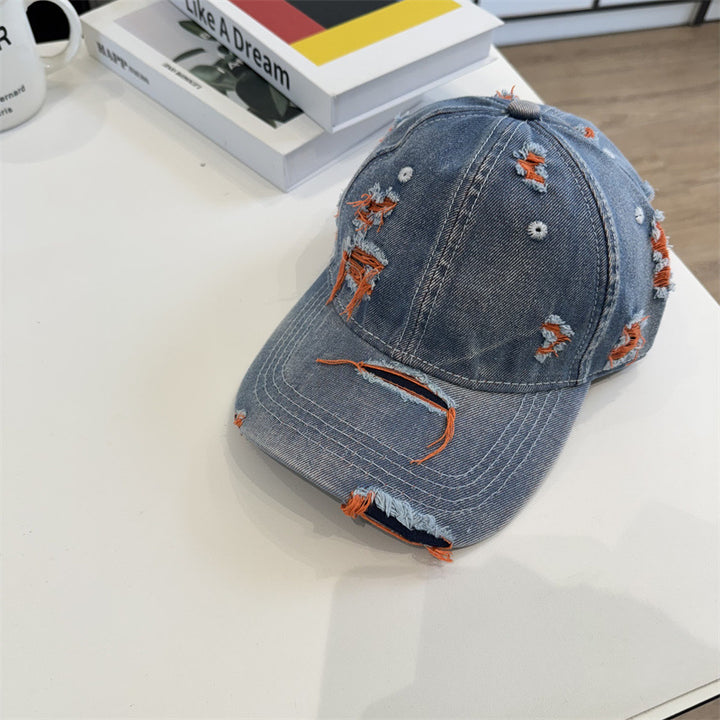 Women's Distressed Denim Baseball Cap Stornfield