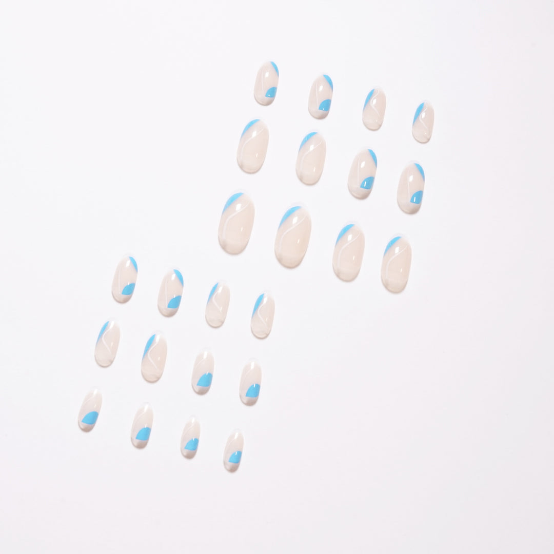 Trendy Nail Art with Modern Wave Pattern Stornfield