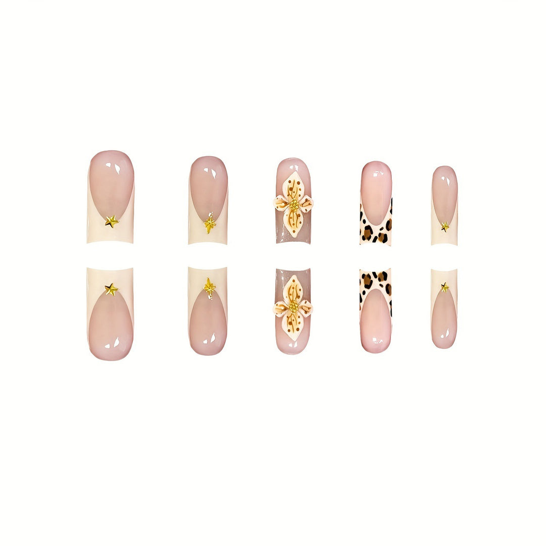 Decorative 3D Floral Press-On Nail Art Stornfield