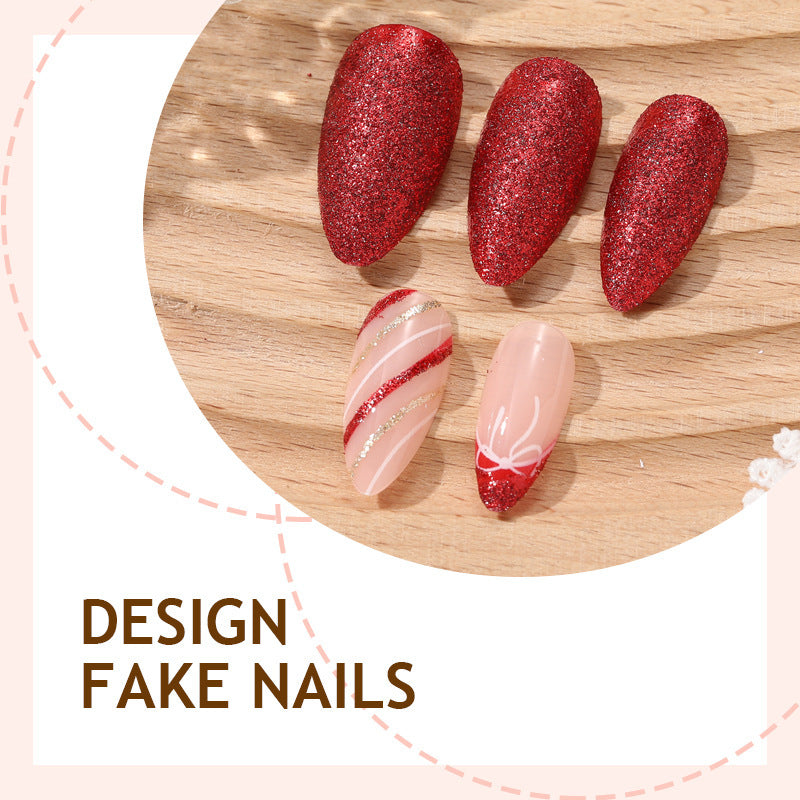 Nail set with glittering and elegant design variations Stornfield