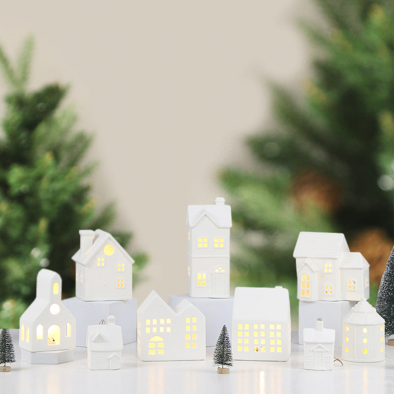 Ceramic House-Shaped Tea Light Holder Stornfeild