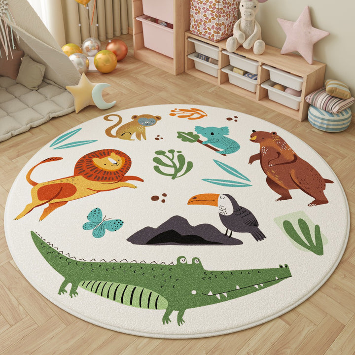 Children's Fun-Themed Round Area Mat Stornfield