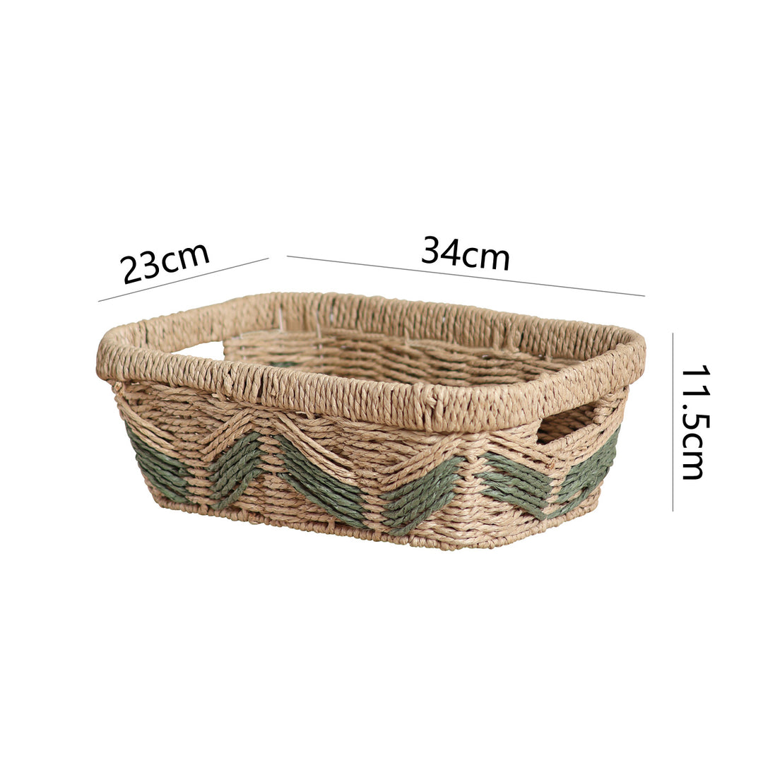 Decorative storage basket with handles Stornfield