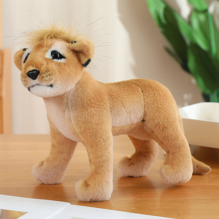Realistic Standing Big Cat Plush Toy with Ultra-Soft Faux Fur and Poseable Legs Stornfield