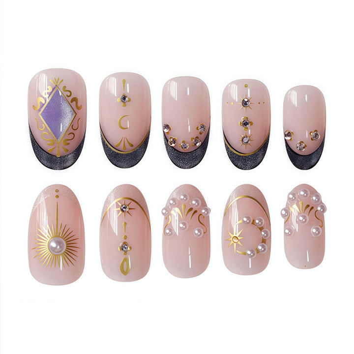Celestial-Inspired Decorative Nail Art Stornfield