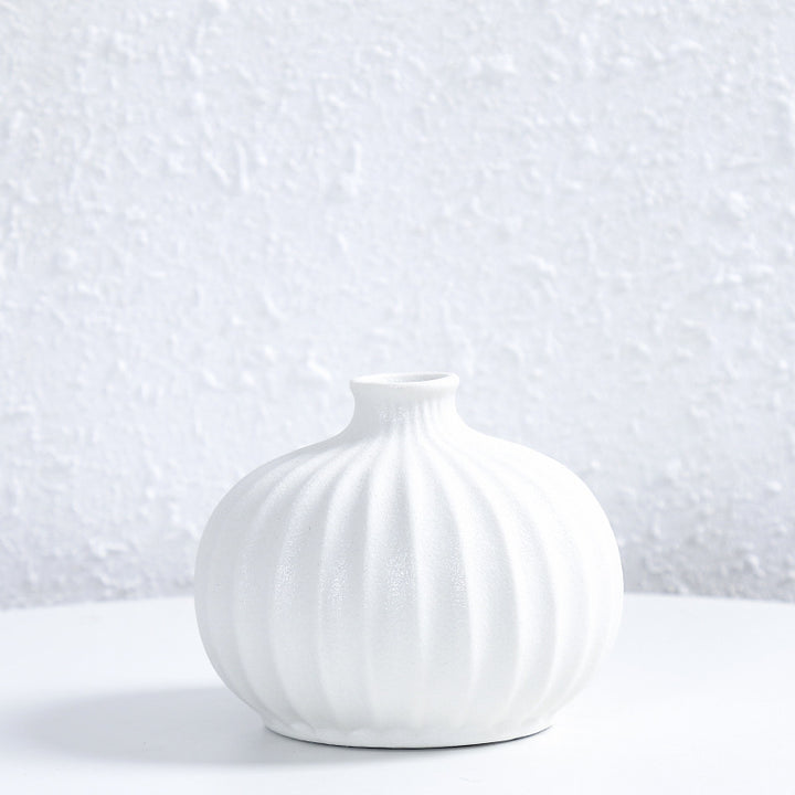 Ribbed Decorative Ceramic Vase Stornfeild